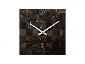 Часы настенные SLT 5195 CHESS BLACK WOOD в Кочках - kochki.mebel-nsk.ru | фото
