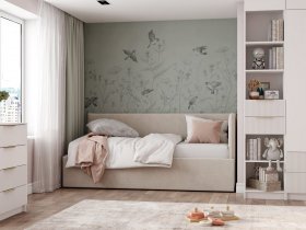 Диван-кровать Бенто (крем) в Кочках - kochki.mebel-nsk.ru | фото
