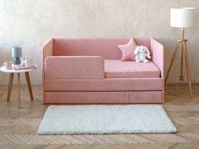 Диван-кровать Happy (коралловый) в Кочках - kochki.mebel-nsk.ru | фото