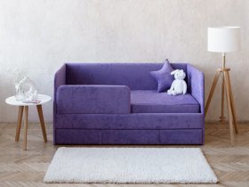 Диван-кровать Happy (сиреневый) в Кочках - kochki.mebel-nsk.ru | фото