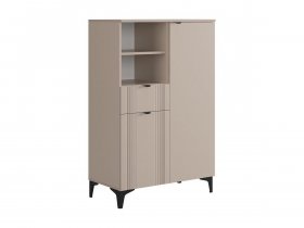 Комод 2 Рич (кашемир/фрапучино матовый/черный) в Кочках - kochki.mebel-nsk.ru | фото