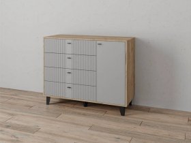 Комод «Катрин-13» (дуб крафт серый/серый) в Кочках - kochki.mebel-nsk.ru | фото