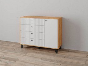Комод «Катрин-13» (дуб крафт золотой/карбон фарфор) в Кочках - kochki.mebel-nsk.ru | фото