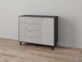 Комод «Катрин-13» (графит/светло-серый) в Кочках - kochki.mebel-nsk.ru | фото