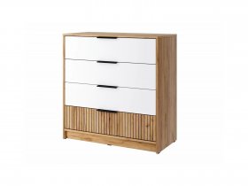 Комод КМ-001 Ивис (дуб крафт золотой/белый) в Кочках - kochki.mebel-nsk.ru | фото