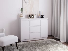 Комод Км011 (белый) в Кочках - kochki.mebel-nsk.ru | фото