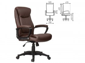 Кресло офисное BRABIX Enter EX-511, коричневое в Кочках - kochki.mebel-nsk.ru | фото