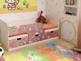 Кровать детская с ящиками 1,86 Минима Hello Kitty в Кочках - kochki.mebel-nsk.ru | фото