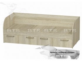 Кровать детская Сенди КР-01 (BTS) в Кочках - kochki.mebel-nsk.ru | фото