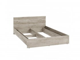 Кровать двухспальная КР-160 Ронда (дуб крафт серый) в Кочках - kochki.mebel-nsk.ru | фото