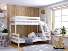 Кровать двухъярусная Адель (белый) в Кочках - kochki.mebel-nsk.ru | фото