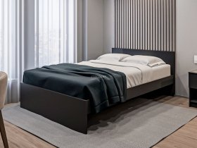 Кровать двуспальная 1,4м Бруклин СБ-3353 (диамант серый) в Кочках - kochki.mebel-nsk.ru | фото