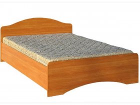 Кровать двуспальная 1,6м-1 (круглая спинка) в Кочках - kochki.mebel-nsk.ru | фото