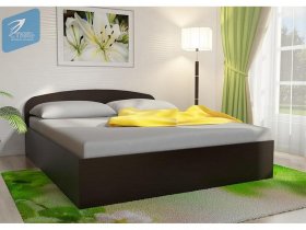 Кровать двуспальная 1,6м с подъем. мех. (венге) в Кочках - kochki.mebel-nsk.ru | фото