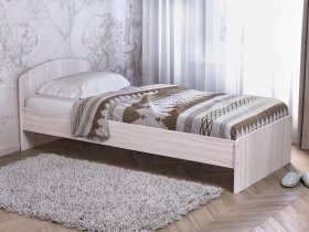 Кровать односпальная 80 с низкой спинкой (ясень шимо светлый) в Кочках - kochki.mebel-nsk.ru | фото