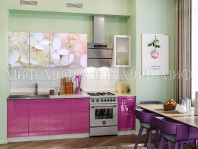Кухонный гарнитур Вишневый цвет в Кочках - kochki.mebel-nsk.ru | фото