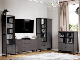 Модульная гостиная Нора (металл бруклин/графит) в Кочках - kochki.mebel-nsk.ru | фото