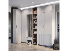 Модульная прихожая Пандора (кашемир/MF03) в Кочках - kochki.mebel-nsk.ru | фото