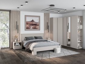 Модульная спальня Люмо (кашемир) в Кочках - kochki.mebel-nsk.ru | фото