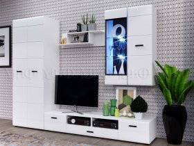 Модульная стенка Нэнси NEW в Кочках - kochki.mebel-nsk.ru | фото