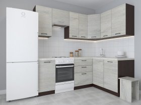 Модульная угловая кухня 1,4м*2,1м Лада (пикард) в Кочках - kochki.mebel-nsk.ru | фото