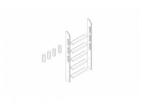 Пакет №10 Прямая лестница и опоры для двухъярусной кровати Соня в Кочках - kochki.mebel-nsk.ru | фото