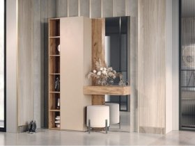 Прихожая Ева (кашемир/дуб вотан) в Кочках - kochki.mebel-nsk.ru | фото