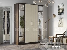 Шкаф четырехстворчатый Фиеста NEW (BTS) в Кочках - kochki.mebel-nsk.ru | фото