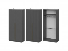 Шкаф ШК-100 Эккервуд (графит) в Кочках - kochki.mebel-nsk.ru | фото