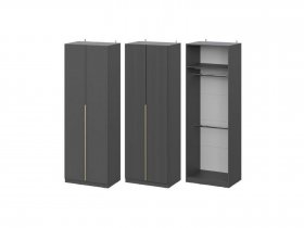 Шкаф ШК-75 Эккервуд (графит) в Кочках - kochki.mebel-nsk.ru | фото