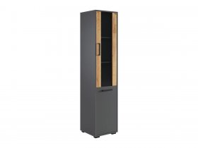 Стеллаж Лайт-2 (графит/дуб крафт золотой) в Кочках - kochki.mebel-nsk.ru | фото