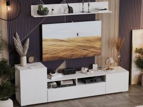 Стенка «Сильвия» (белый ясень) в Кочках - kochki.mebel-nsk.ru | фото