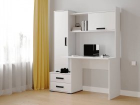 Стол письменный «Квартет-9» (белый) в Кочках - kochki.mebel-nsk.ru | фото