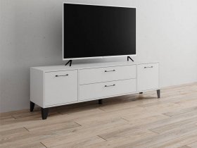 Тумба под ТВ Парус-13 (белый) в Кочках - kochki.mebel-nsk.ru | фото