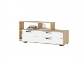 Тумба под ТВ ТВ-01 Санса (дуб сонома/белый) в Кочках - kochki.mebel-nsk.ru | фото