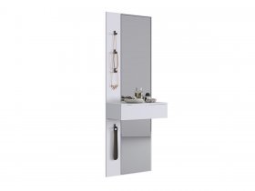 Зеркало Мерси (белое дерево) в Кочках - kochki.mebel-nsk.ru | фото